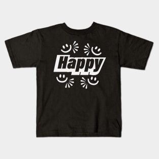Happy being happy  logo design Kids T-Shirt